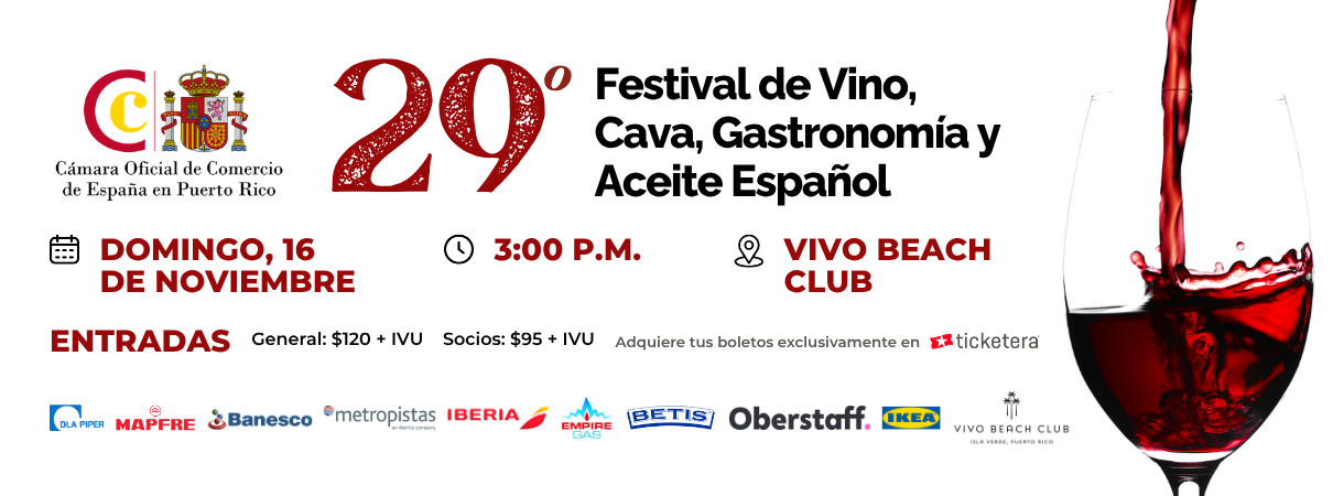More Info for 29 Festival del Vino y el Cava, la Gastronomía y el Aceite Español