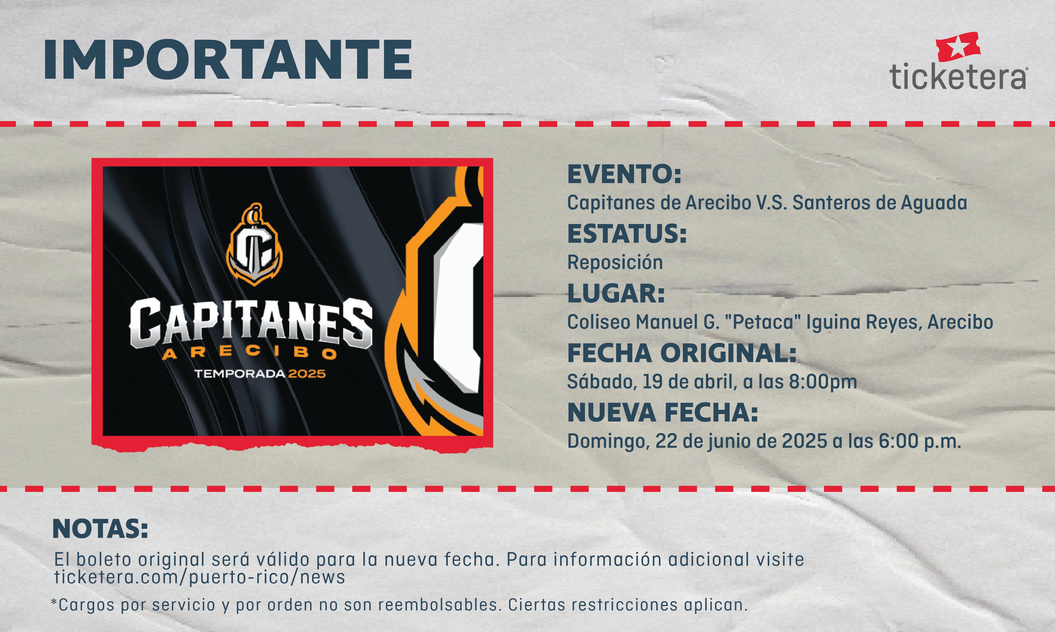 More Info for Capitanes de Arecibo vs Santeros de Aguada