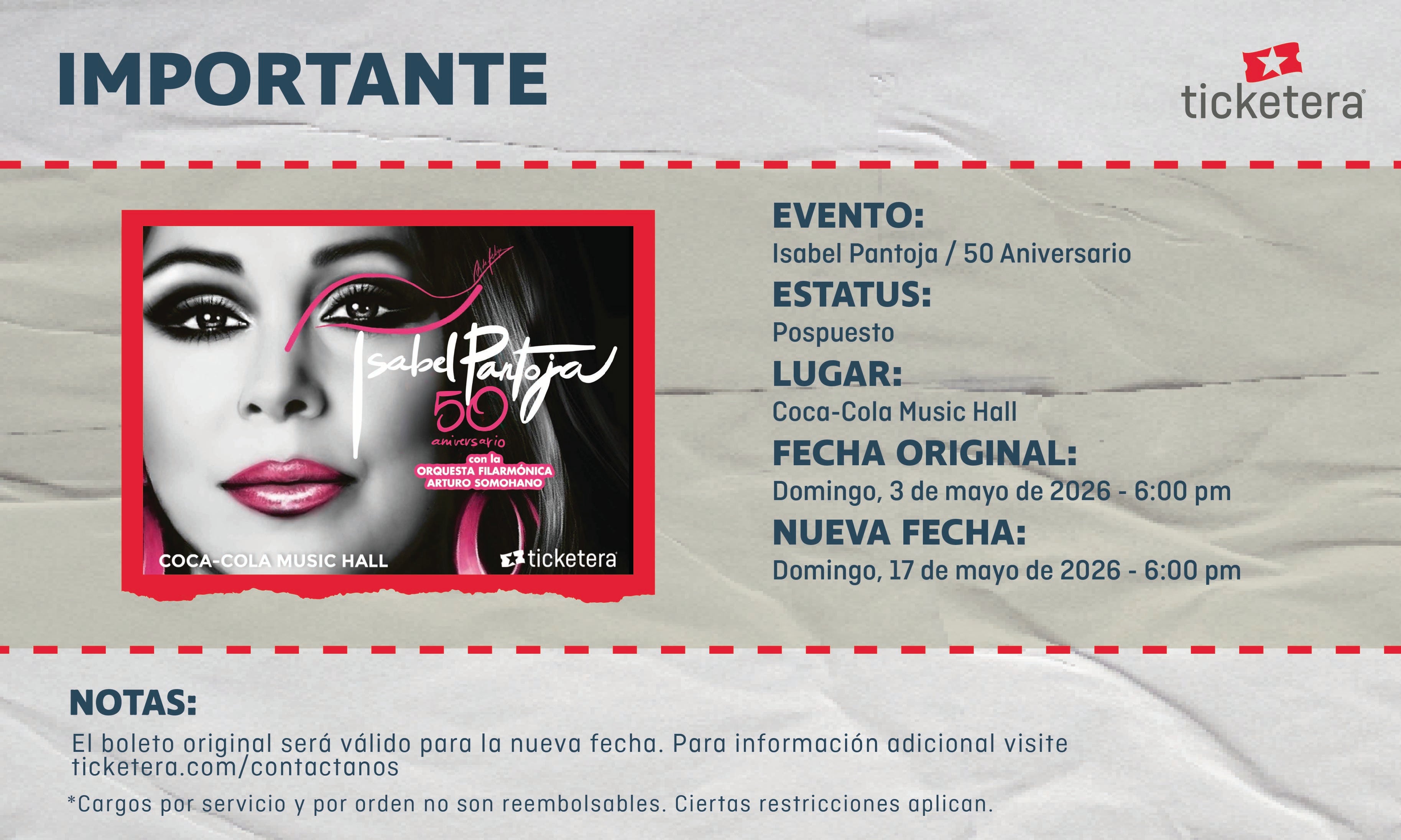 More Info for Isabel Pantoja / 50 Aniversario