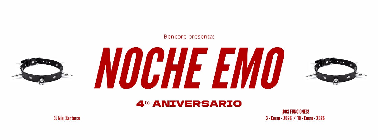 More Info for Noche Emo 4to Aniversario