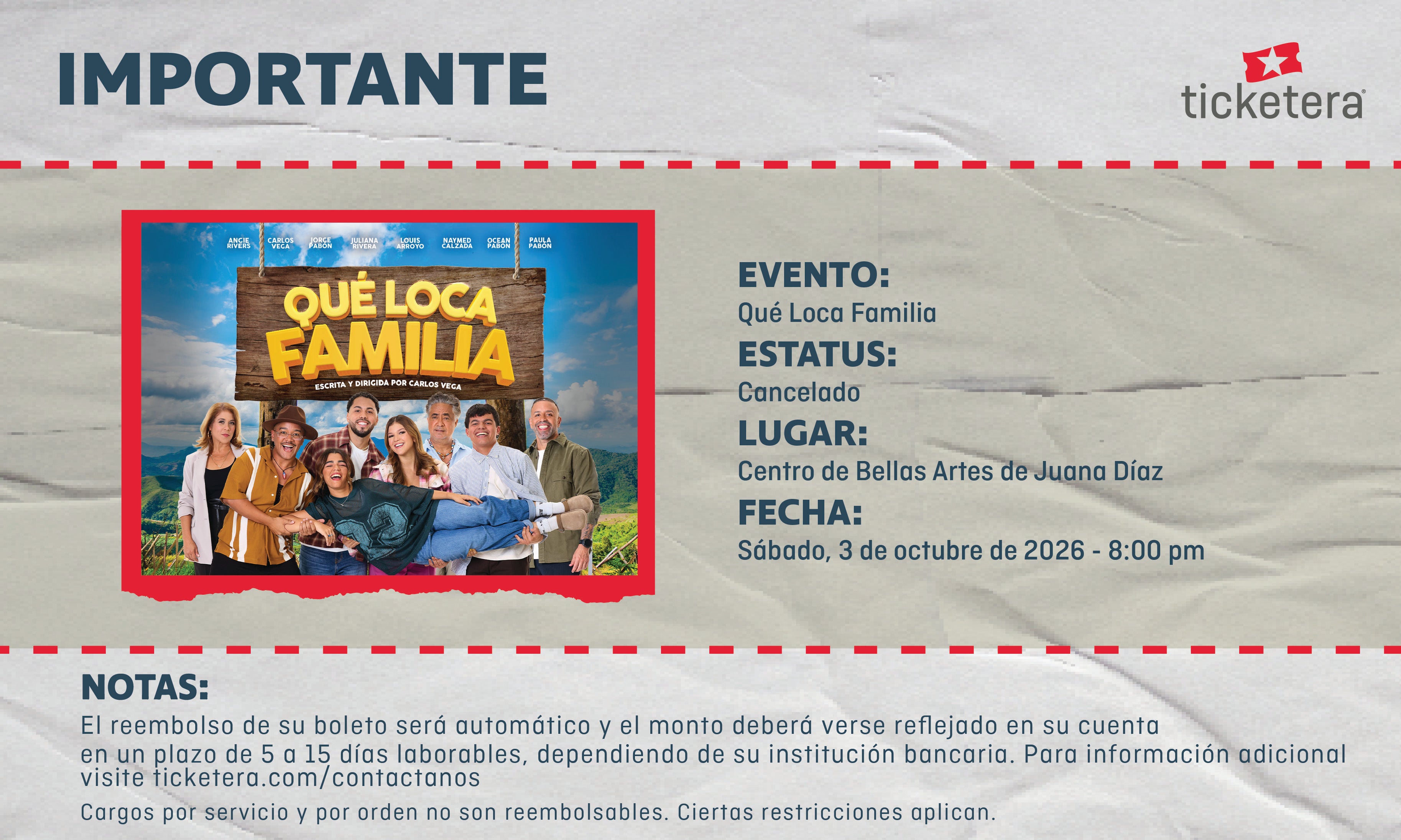 More Info for Que Loca Familia (Juana Díaz)