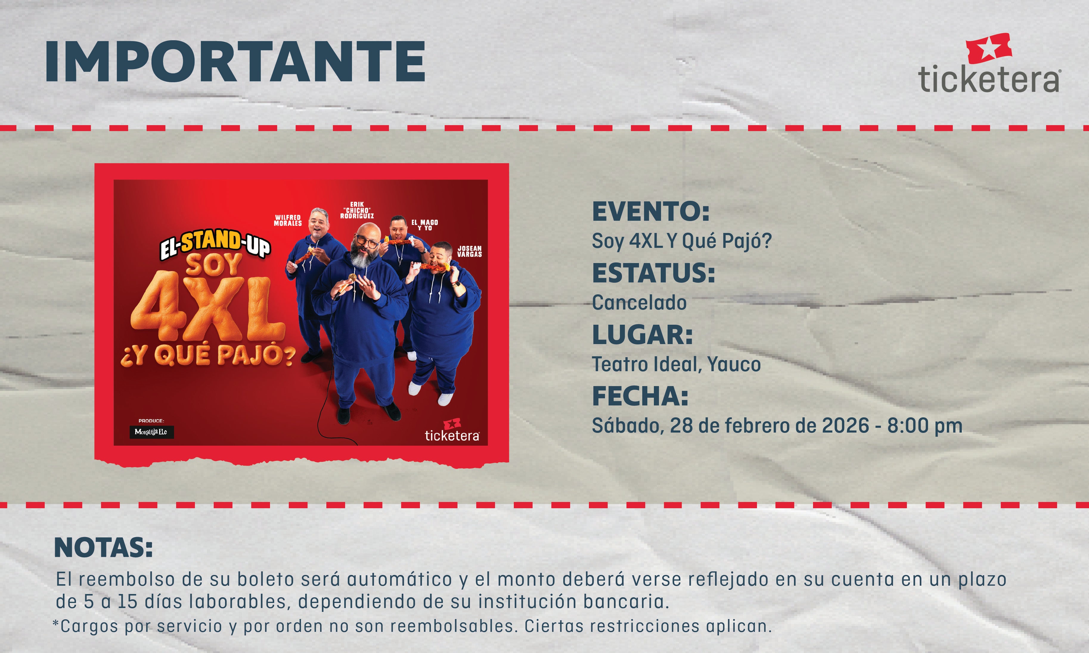 More Info for Soy 4XL, ¿Y Qué Pajó? (Teatro Ideal)